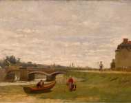Lepine Stanislas Victor Edouard Landscape with a Bridge  - Hermitage